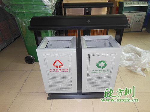 貴陽(yáng)物業(yè)戶外鋼板沖孔垃圾桶，客戶的二次選擇。
